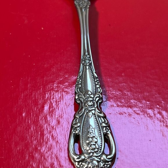 Vintage Set of Oneida Silver Plated 9.5" Oval Serving Tray Platter and Spoon USA - Picture 9 of 11